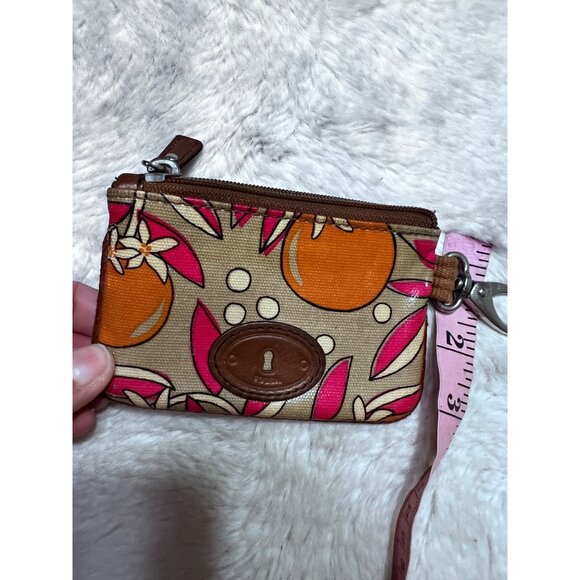 Fossil Key-Per Wristlet Wallet ID Holder Polka Dot & Floral Design - Picture 3 of 5